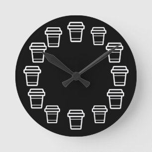 Horloge Ronde Icône de tasse à café circulaire moderne