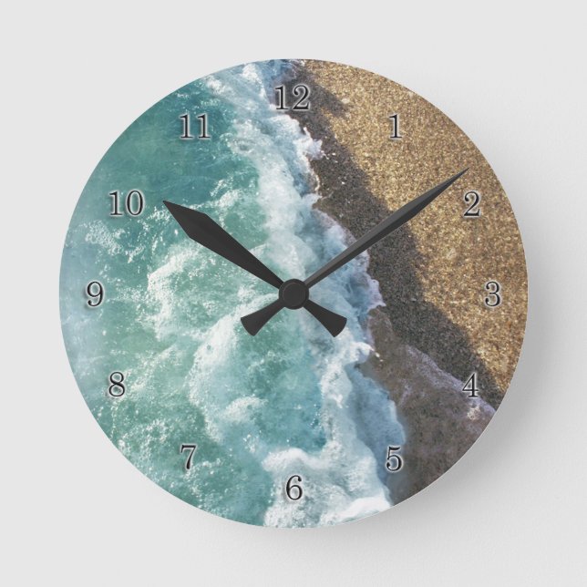 Horloge Ronde Il est temps de frapper la plage ! (Recto)