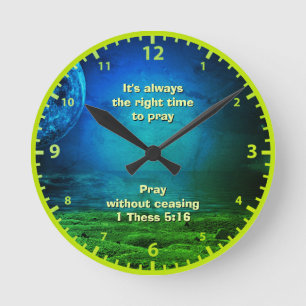 Horloge Ronde IL EST TEMPS DE PRIER Christian