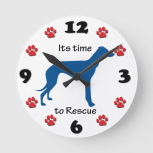 Horloge Ronde Il Est Temps De Secourir Greyhounds