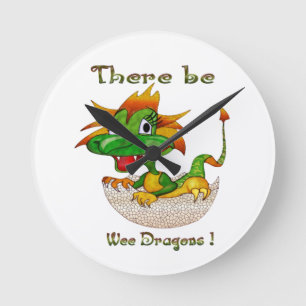 Horloge Ronde Il Y A Des Dragons De Wei
