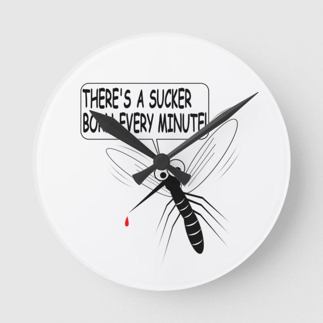 Horloge Ronde Il y a un pompier né chaque minute (Recto)