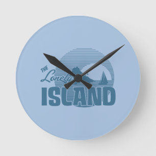 Horloge Ronde Île de Dookie - bleu