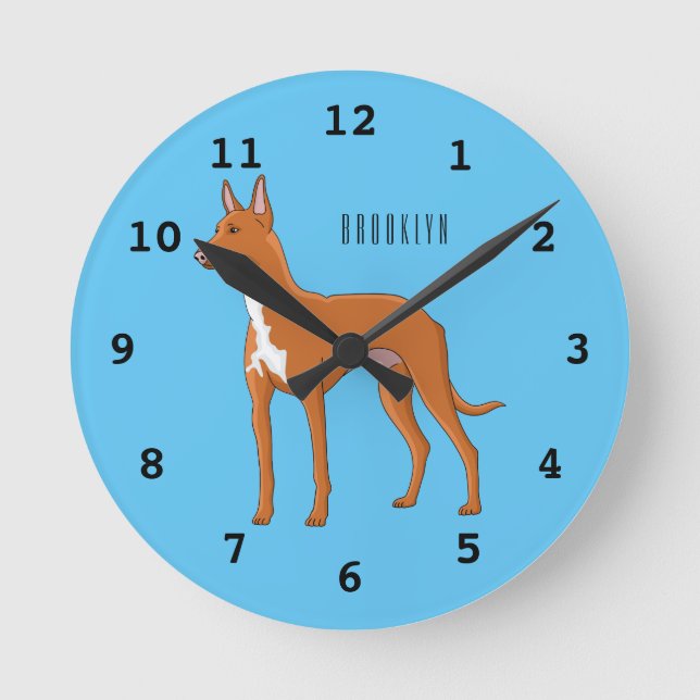 Horloge Ronde Illustration de chien de chien de chien de chien d (Recto)
