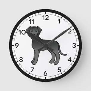 Horloge Ronde Illustration de dessin animé de chien Dogue Allema