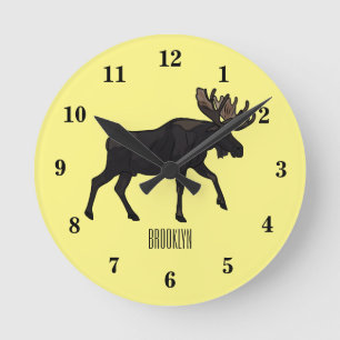 Horloge Ronde Illustration de dessin sur l'orignal