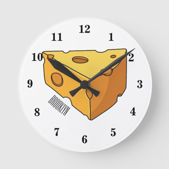 Horloge Ronde Illustration de fromage (Recto)