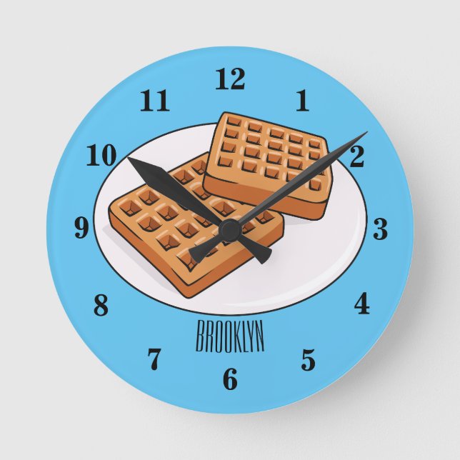 Horloge Ronde Illustration de gaufre (Recto)