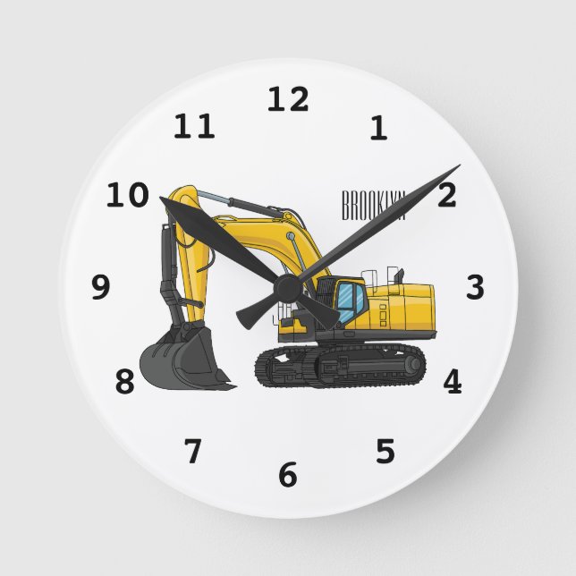 Horloge Ronde Illustration de la pelle Crawler (Recto)