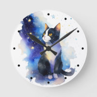 Illustration de l'aquarelle de chat Tuxedo adorabl
