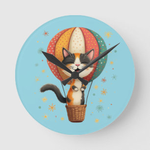Horloge Ronde Illustration de l'aventure de Calico Cat