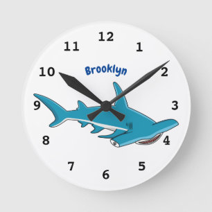 Horloge Ronde Illustration de requin marteau