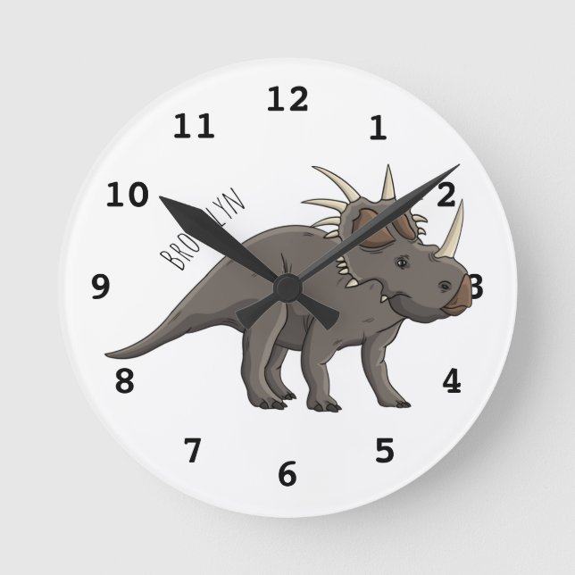 Horloge Ronde Illustration de Styracosaurus (Recto)