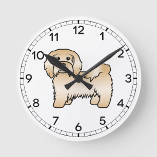 Horloge Ronde Illustration du chien de dessin mignon de Havanais