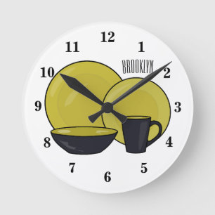 Horloge Ronde Illustration du jeu de produits de table