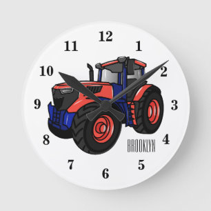 Horloge Ronde Illustration du tracteur