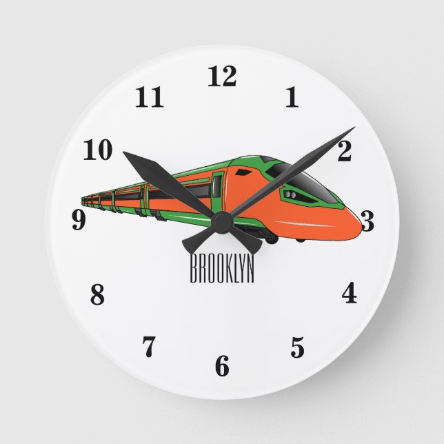 Horloge Ronde Illustration du train à balles (Recto)