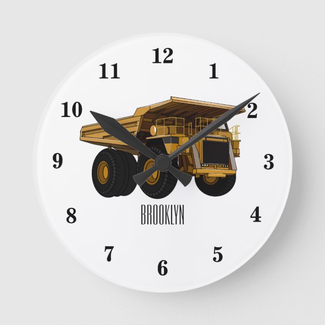 Horloge Ronde Illustration d'un camion à grande échelle (Recto)