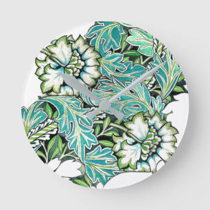 Horloge Ronde Illustration florale Art nouveau william morris