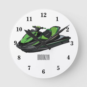 Horloge Ronde Illustration Jet ski