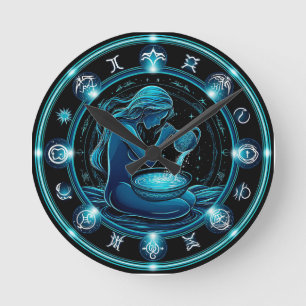 Horloge Ronde Illustration numérique magnifique du signe du Vers