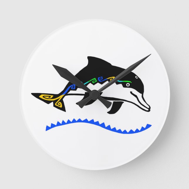 Horloge Ronde Image mignonne DOLPHIN - Nature - Océan (Recto)