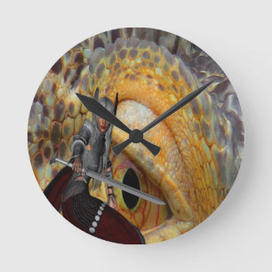 Horloge Ronde Imaginaire Dragon Folk Tale