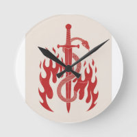 Impression d'art Risographe Serpent et Épée | Flam
