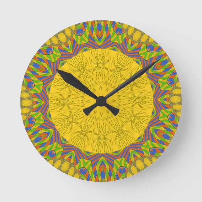 Horloge Ronde Imprimerie d'art Motif égyptien (Recto)