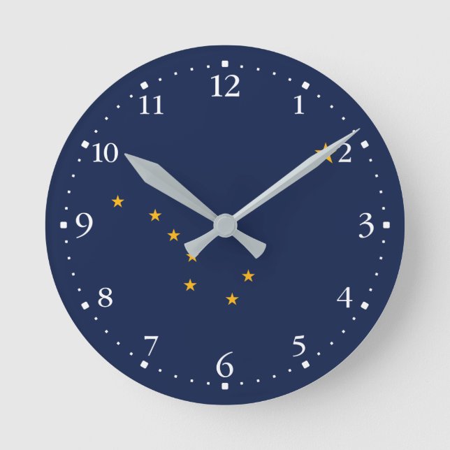 Horloge Ronde Indicateur de l'état de l'Alaska (Recto)