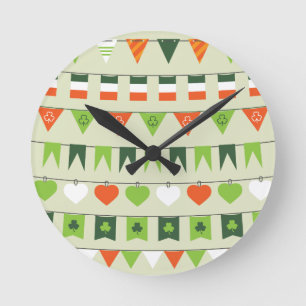 Horloge Ronde indicateur Jour de la Saint Patrick