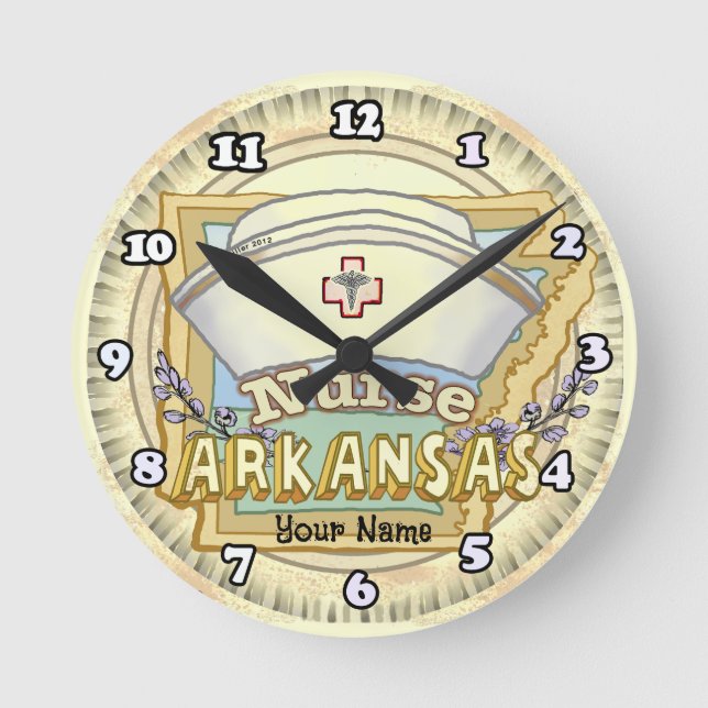 Horloge Ronde Infirmière de l'Arkansas (Recto)