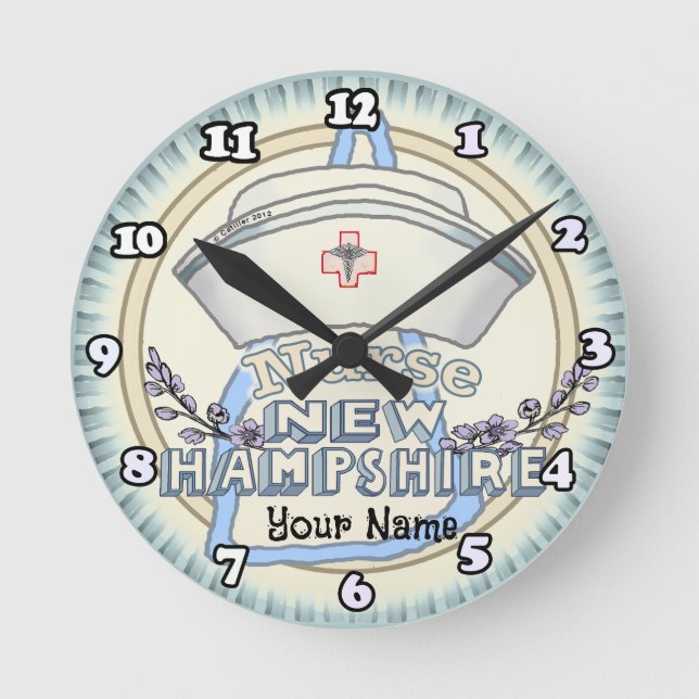 Horloge Ronde Infirmière du New Hampshire (Recto)