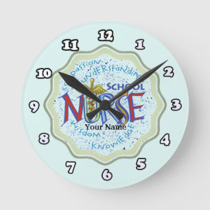 Horloge Ronde Infirmière Motto