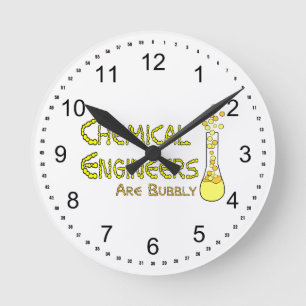 Horloge Ronde Ingénieurs chimiques de bulbbly