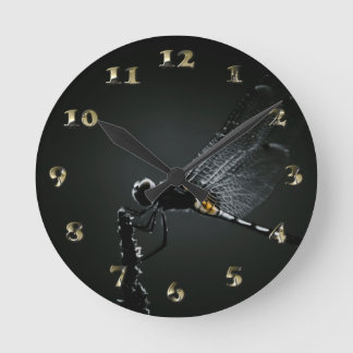 Horloge Ronde Insecte - Ailes de libellules