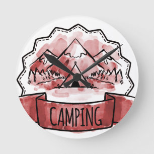 Horloge Ronde Insigne de camping