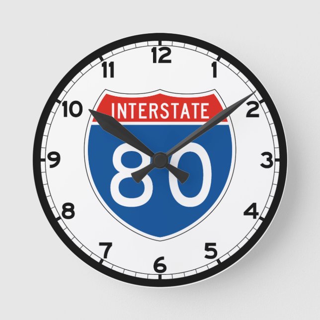 Horloge Ronde Interstate Sign 80 (Recto)