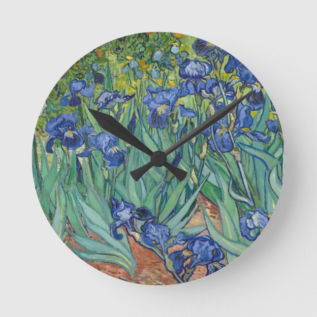 Horloge Ronde Irises par Van Gogh (Recto)