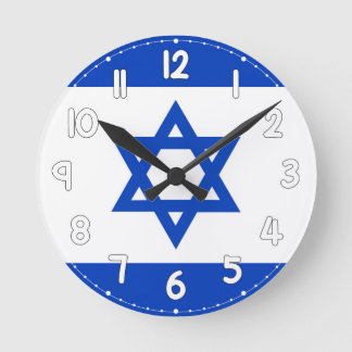 Horloge Ronde Israel Flag Wall Clock - Flag of Israel