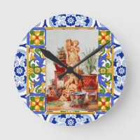italien, art sicilien, maelica, tuiles, art baroqu