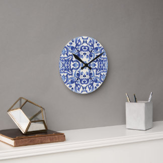 Horloge Ronde Italien Bleu Moderne  La Dolce vita