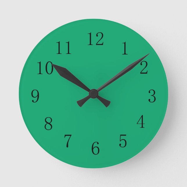 Horloge Ronde Jade Green Clock (Recto)