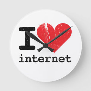 Horloge Ronde J'adore Internet