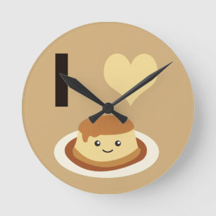 Horloge Ronde J'adore le flan !