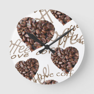 Horloge Ronde "J'Aime Le Café !"