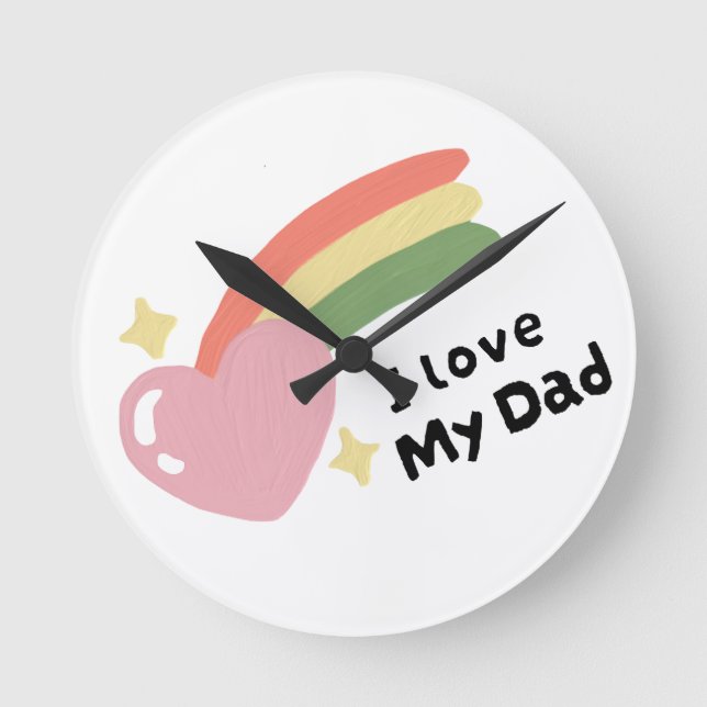 Horloge Ronde J'aime mon père (Recto)