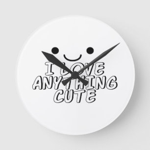 Horloge Ronde J'Aime Tout Ce Qui Est Mal