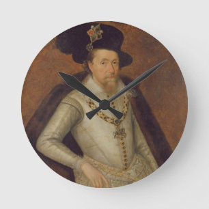 Horloge Ronde James I de l'Angleterre, et VI de l'Ecosse