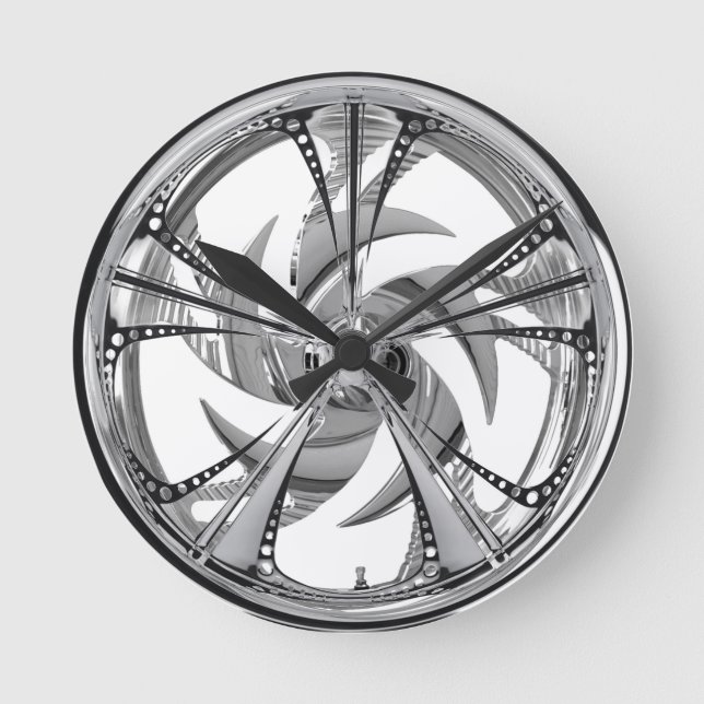 Horloge Ronde Jante Chrome (Recto)